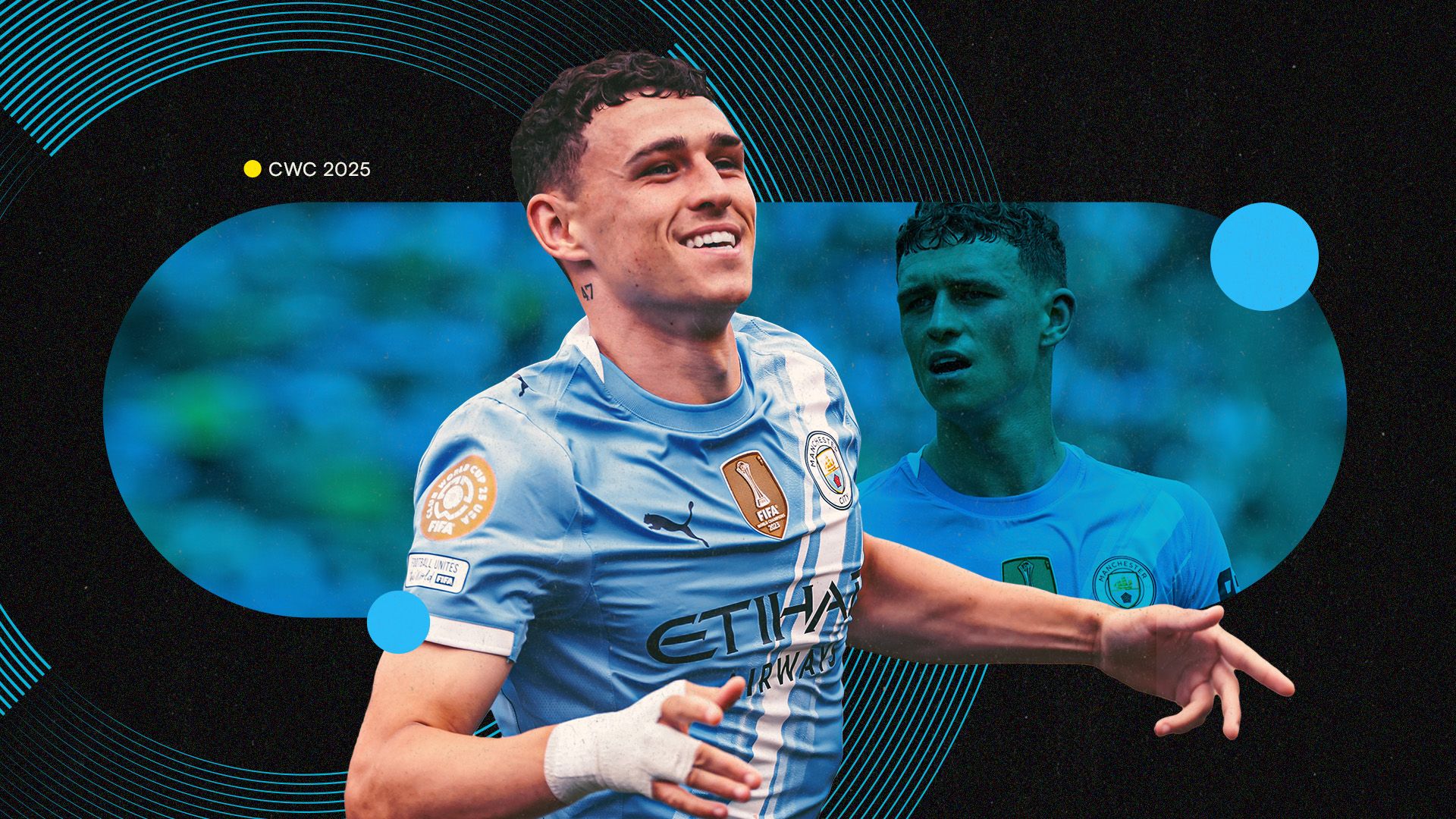 その他 FODEN Men's Authentic Puma Foden Manchester City Home Jersey 24/25